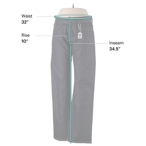 nwot Les Bons Gars Dark Denim Logo Straight Leg Jeans Small (32 X 34.5) - Picture 3 of 6